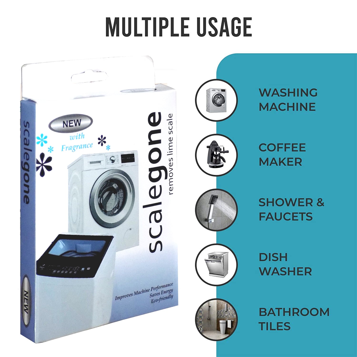 Tub cleaner powder, 100 gm, specifically for washing machines. Tub cleaner powder, 100 gm, specifically for washing machines.